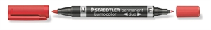 Staedtler Marker Lumocolor Duo Perm 0,6-1,5mm červený