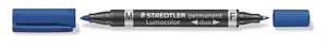 Staedtler Marker Lumocolor Duo Perm 0,6-1,5mm modrá