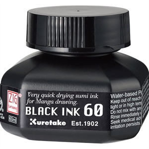 ZIG Cartoonist Black Ink 60 černé