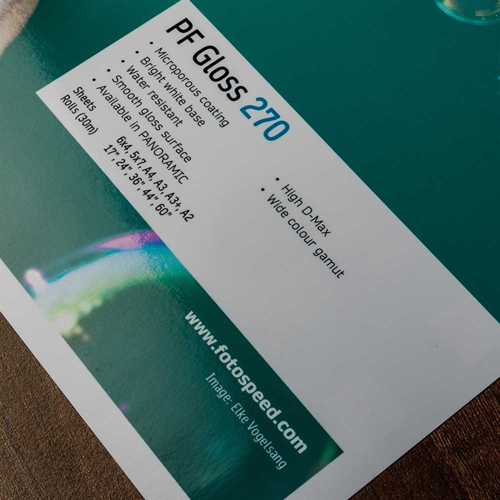 Fotospeed PF Gloss 270 g/m² - 36" x 30 mètres