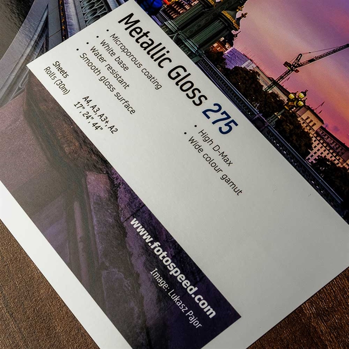 Fotospeed Metallic Gloss 275 g/m² - 24" x 30 mètres