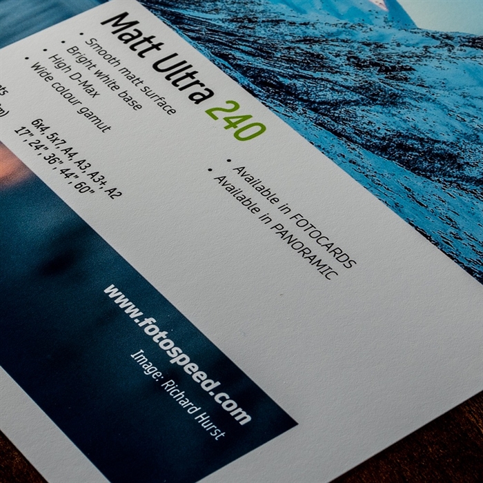 Fotospeed Matt Ultra 240 g/m² - 8x10, 100 Archa
